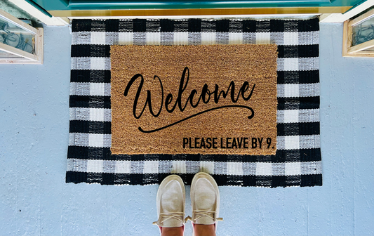 Welcome, please leave Doormat