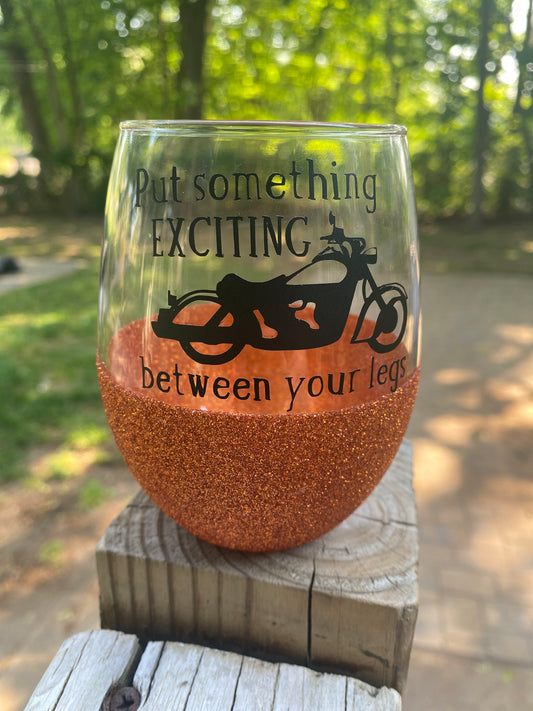 Motorcycle Wine Glass